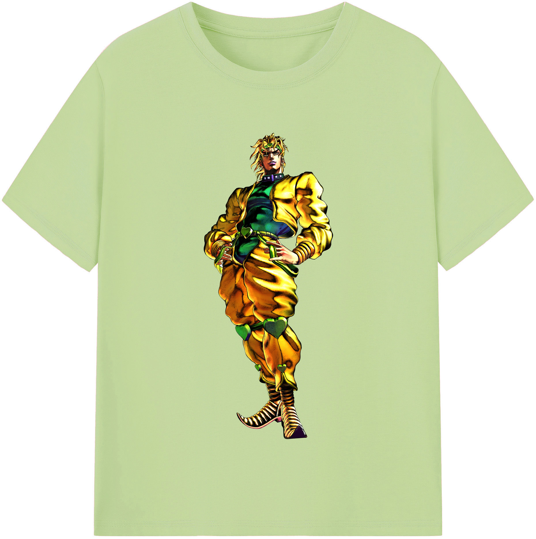 （画像用） ジョジョの奇妙な冒険 ディオ?ブランドー JoJo's Bizarre Adventure Dio Brando 綿100％半袖Tシャツ（フロントプリント）
